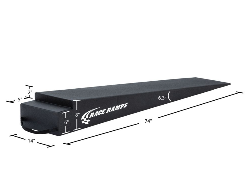 Race Ramps RR-TR-8XL 8in. Extra Long Trailer Ramp - 6.3 Degree Approach Angle