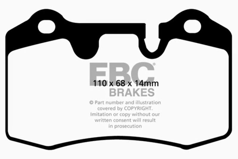 EBC DP41909R 04-12 Aston Martin DB9 5.9 Yellowstuff Rear Brake Pads