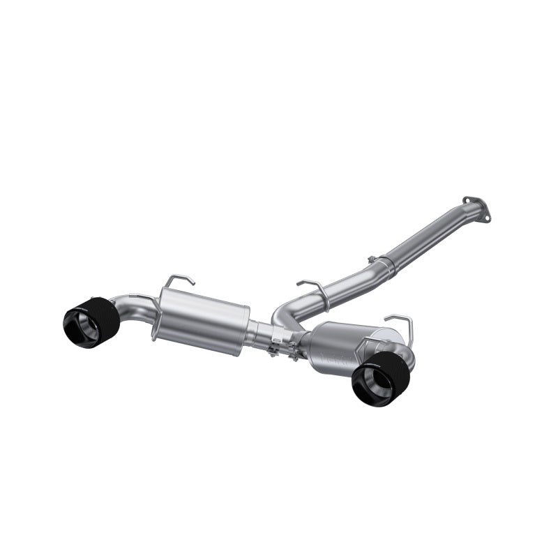 MBRP S48043CF 13-16 Subaru BRZ 2.0L/ 2.4L 3in Dual Split Rear Cat Back w/CF Tips- T304