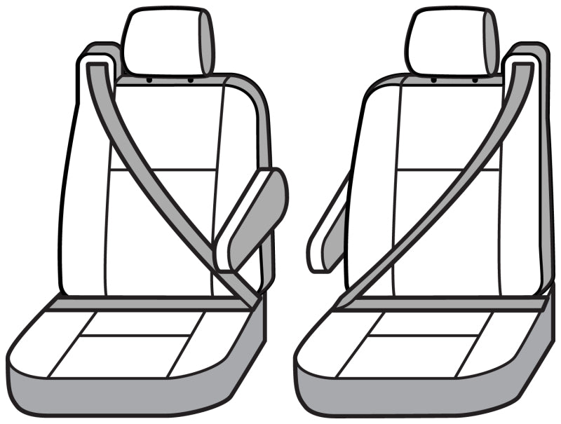 Covercraft SS3245PCGY 99-02 Chevrolet Polycotton SeatSaver Custom Front Row Seat Covers - Grey
