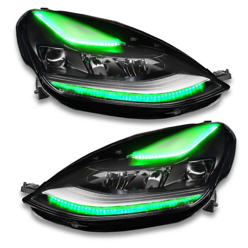 ORACLE Lighting 1473-332 Oracle 2021+ Tesla Model 3 Dynamic ColorSHIFT Headlight DRL Upgrade Kit SEE WARRANTY