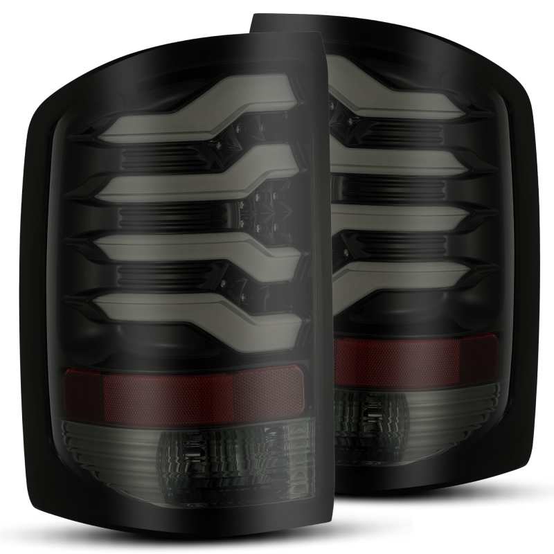 AlphaRex 630010 14-18 GMC Sierra 1500 PRO-Series LED Tail Lights Jet Black