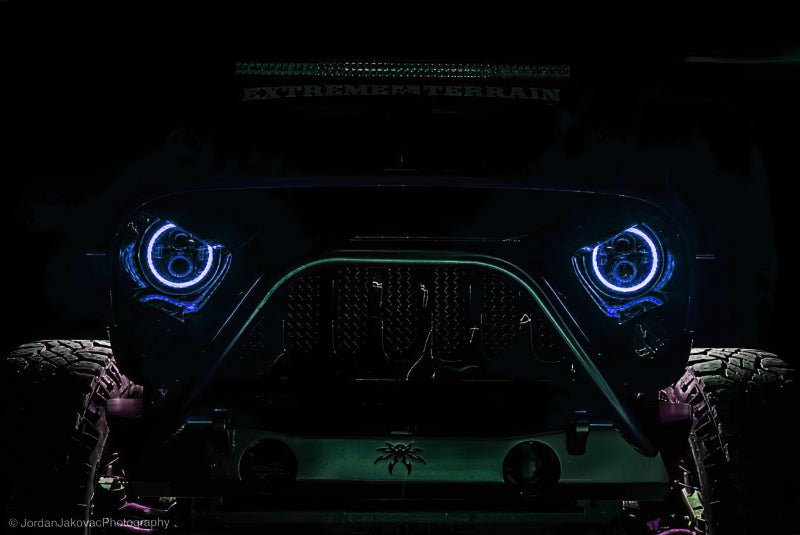ORACLE Lighting 5769-334 Oracle 7in High Powered LED Headlights - Black Bezel - ColorSHIFT No Controller
