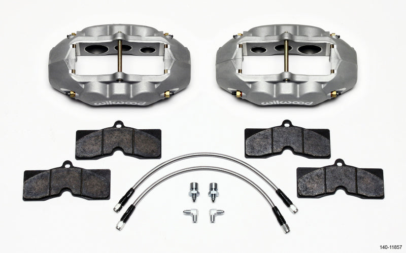 Wilwood 140-11857 D8-6 Front Caliper Kit Clear Corvette C2 / C3 65-82