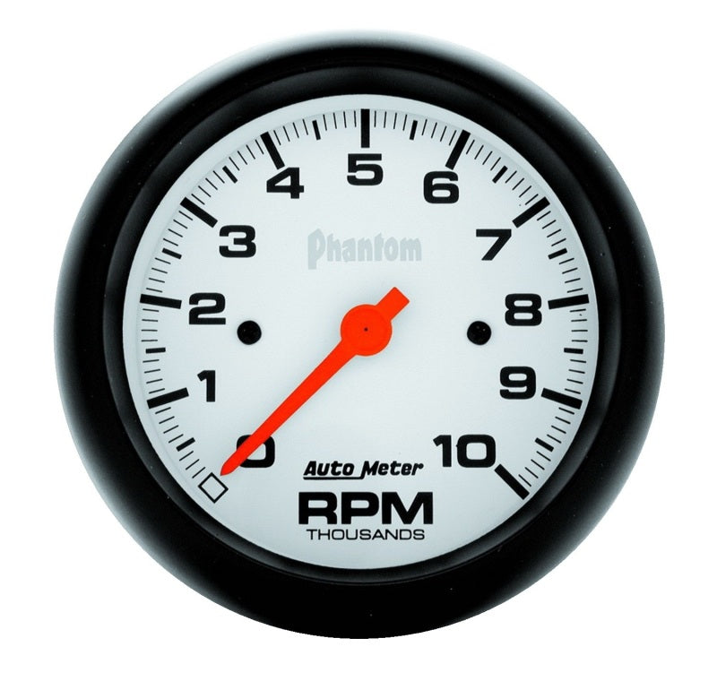 AutoMeter 5897 Autometer Phantom 3-3/8in 10000 PRM In-Dash Single Range Tachometer