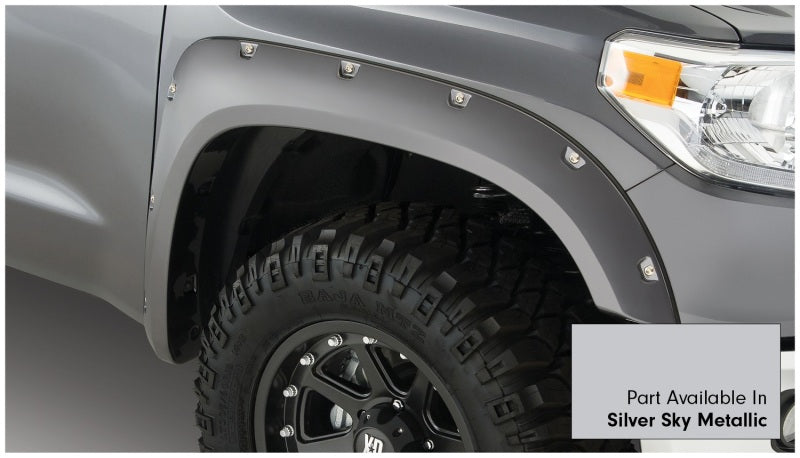 Bushwacker 30918-53 16-18 Toyota Tundra Fleetside Pocket Style Flares 4pc 66.7/78.7/97.6in Bed - Silver Sky