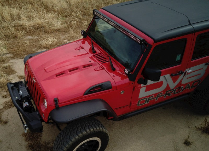 DV8 Offroad HDMB07-02 07-18 Jeep Wrangler JK Metal Heat Dispersion Hood - Primer Black