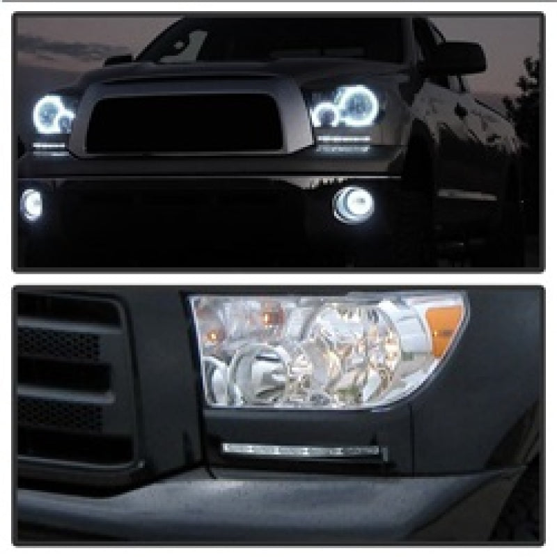 SPYDER 5077738 Spyder Toyota Tundra 07-13 Daytime LED Running Lights wo/switch Silver FL-DRL-TTU07-SIL