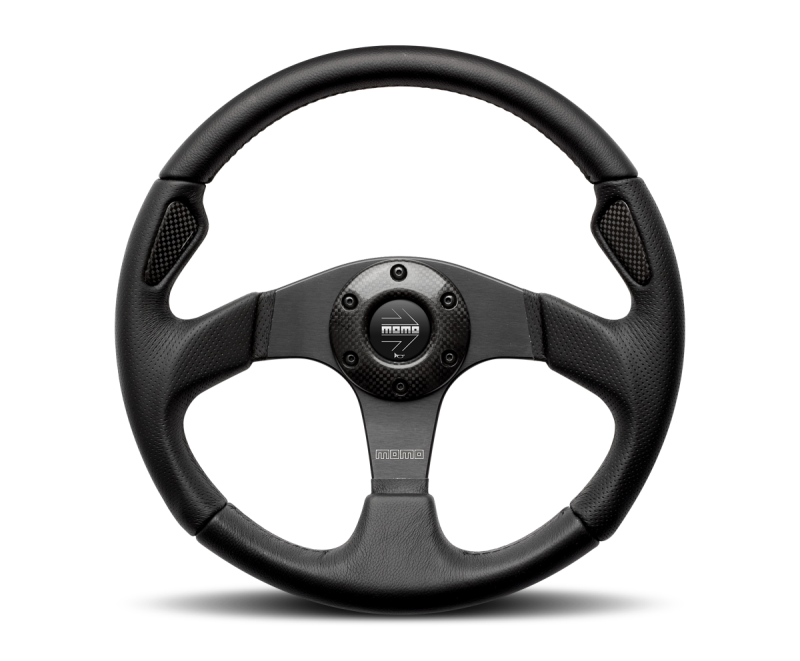 MOMO JET35BK0B Momo Jet Steering Wheel 350 mm - Black AirLeather/Black Spokes