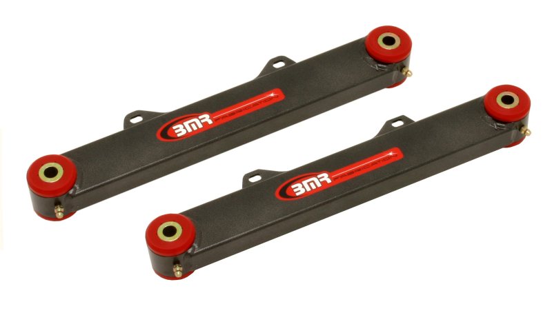 BMR Suspension TR002H BMR 10-15 5th Gen Camaro Rear Non-Adj. Toe Rods (Polyurethane) - Black Hammertone