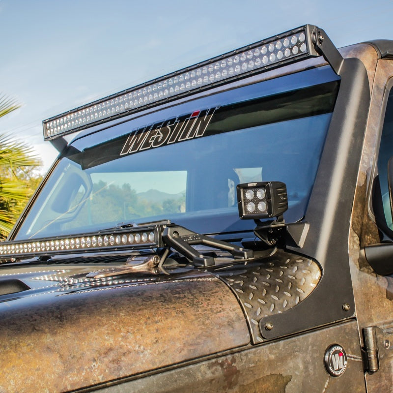 Westin 62-41085 18-19 Jeep Wrangler Pillar LED Light Mount - Black