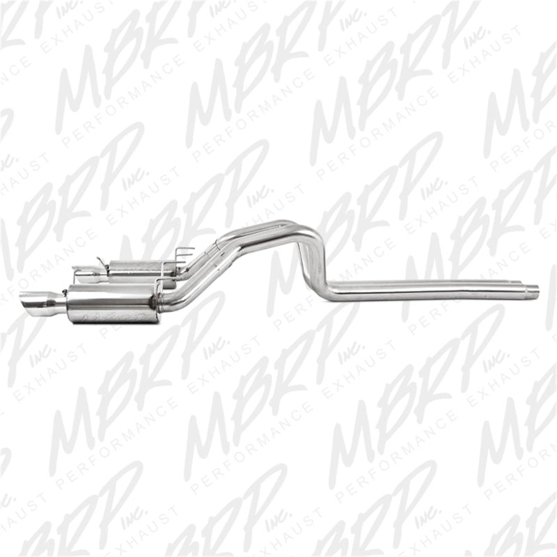 MBRP S7258409 11-14 Ford Mustang GT 5.0L Dual Split Rear Street Version T409 3in Cat Back Exhaust System