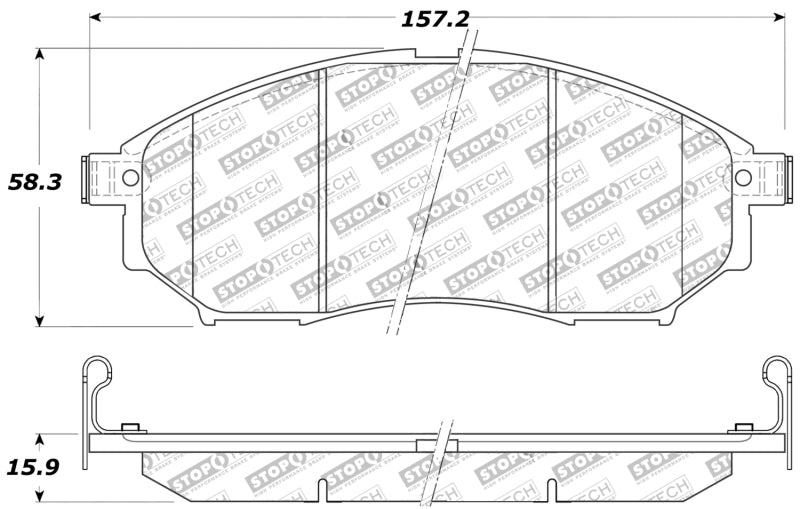Stoptech 309.08880 StopTech Performance 06-08 350Z w/ Std Brakes / 06-08 Infiniti G35 Front Brake Pads