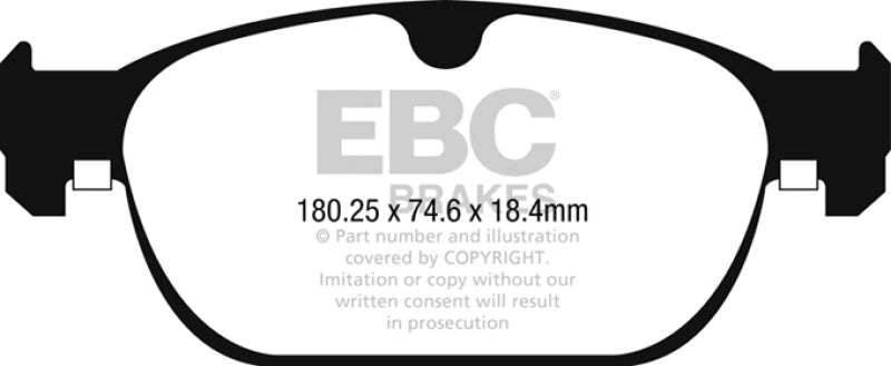 EBC DP42260R 16-17 Volvo XC90 Yellowstuff Front Brake Pads