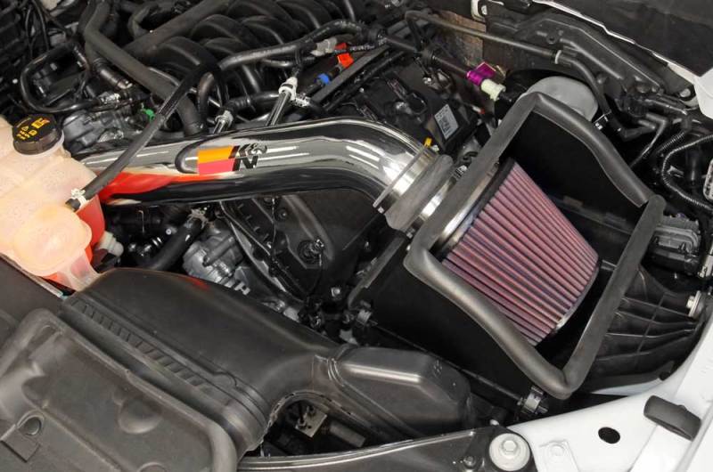 K&N Engineering 77-2591KP K&N 15 Ford F150 5.0L V8 F/I High Flow Performance Intake Kit