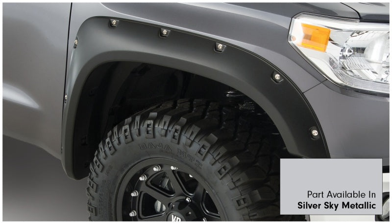 Bushwacker 30918-53 16-18 Toyota Tundra Fleetside Pocket Style Flares 4pc 66.7/78.7/97.6in Bed - Silver Sky