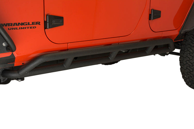 Fishbone Offroad FB23009 07-18 Jeep JK 4 Door Wrangler JK Steel Rock Sliders - Blk Textured Powdercoat
