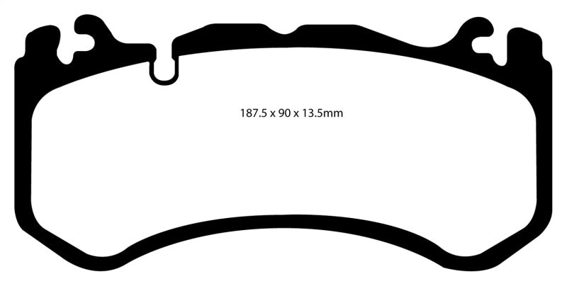 EBC DP41939R 12+ Maserati Quattroporte 3.8 Twin Turbo Yellowstuff Front Brake Pads
