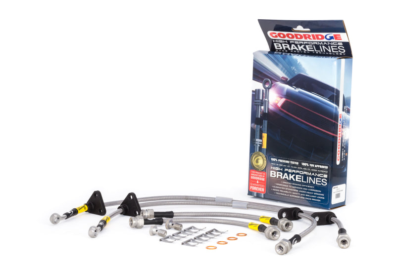 Goodridge 20013 89-91 Honda Civic/CRX (w/Rear Drum) Stainless Steel Brake Line Kit