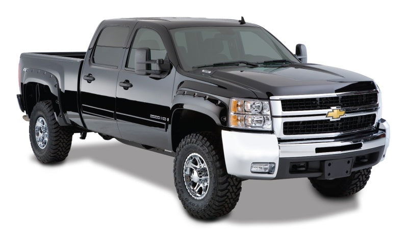 Bushwacker 40950-02 07-13 Chevy Silverado 1500 Fleetside Cutout Style Flares 4pc 69.3in Bed - Black