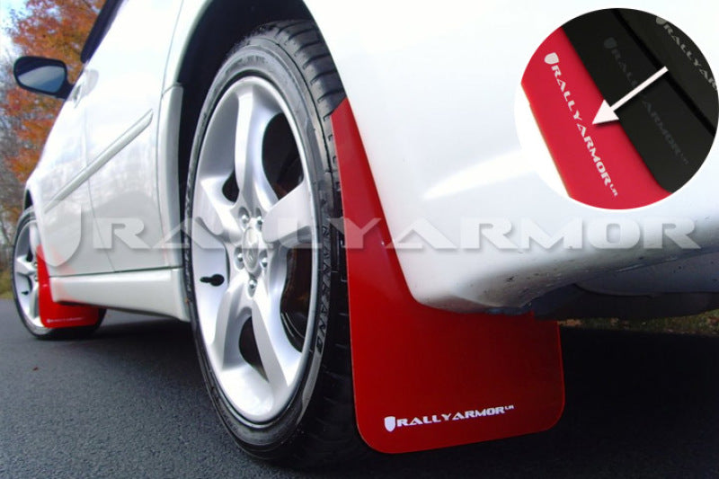 Rally Armor MF4-UR-RD/WH 05-09 Subaru Legacy GT / Outback Red UR Mud Flap w/ White Logo