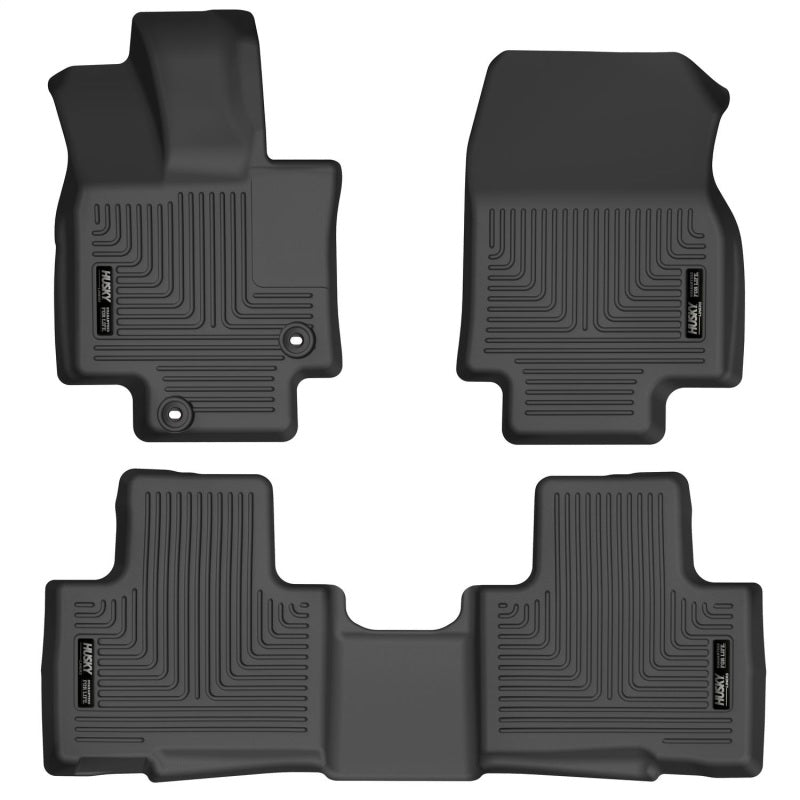 Husky Liners 95791 20-21 Highlander All / 21 Highlander XSE Weatherbeater Front & 2nd Seat Liners - Black