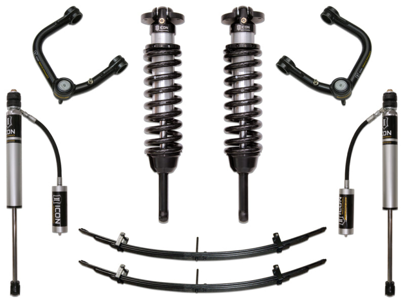 ICON K53003T 05-15 Toyota Tacoma 0-3.5in/2016+ Toyota Tacoma 0-2.75in Stg 3 Suspension System w/Tubular Uca