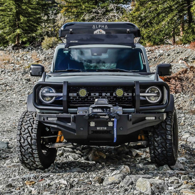 Westin 59-761255 21-23 Ford Bronco (Excl. Bronco Sport) w/ XTS Front Bumper Brush Guard - Textured Black