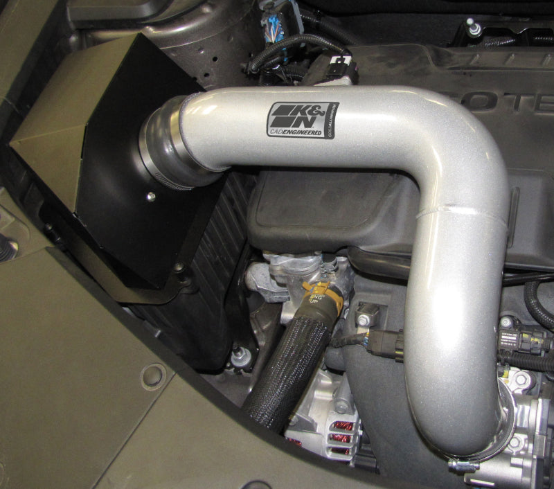 K&N Engineering 77-3071KS K&N 10 GMC Terrain / 10 Chevy Equinox 2.4L-L4 Silver High Flow Performance Kit