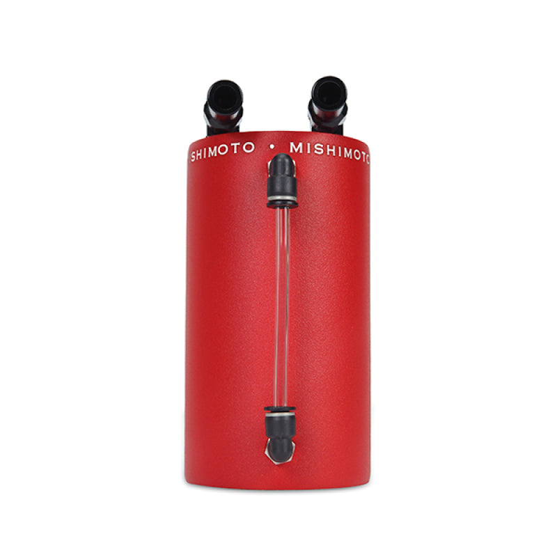 Mishimoto MMOCC-LAWRD Large Aluminum Oil Catch Can - Wrinkle Red