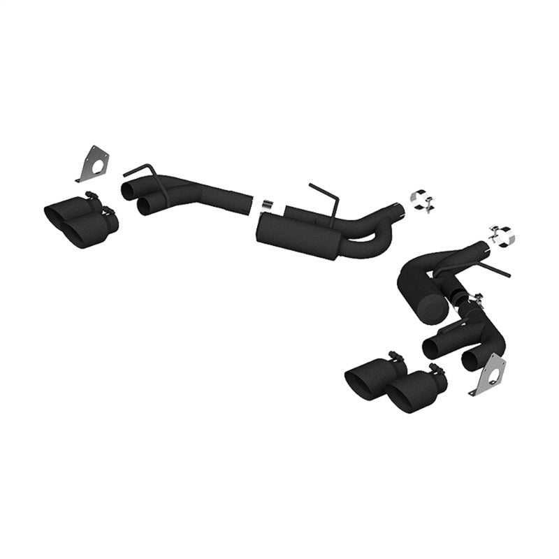 MBRP S7039BLK 16-19 Chevrolet Camaro V6 2.5in BLK NPP Dual Axle Back Exhaust w/ 4in Quad Dual Wall Tips