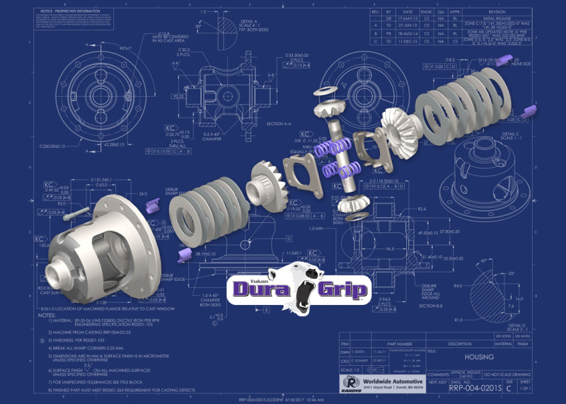 Yukon Gear & Axle YDGF8.8-31-1 Yukon Gear Dura Grip Positraction For Ford 8.8in w/31 Spline Axles
