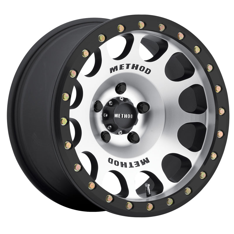 Method Wheels MR10579060338B Method MR105 Beadlock 17x9 -38mm Offset 6x5.5 108mm CB Machined w/Matte Black Ring Wheel