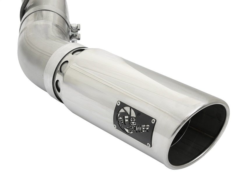aFe 49-44085-P LARGE BORE HD 5in 409-SS DPF-Back Exhaust w/Polished Tip 2017 GM Duramax V8-6.6L (td) L5P