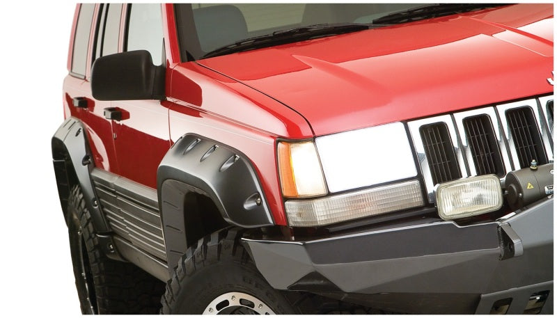 Bushwacker 10916-07 93-98 Jeep Grand Cherokee Cutout Style Flares 4pc - Black