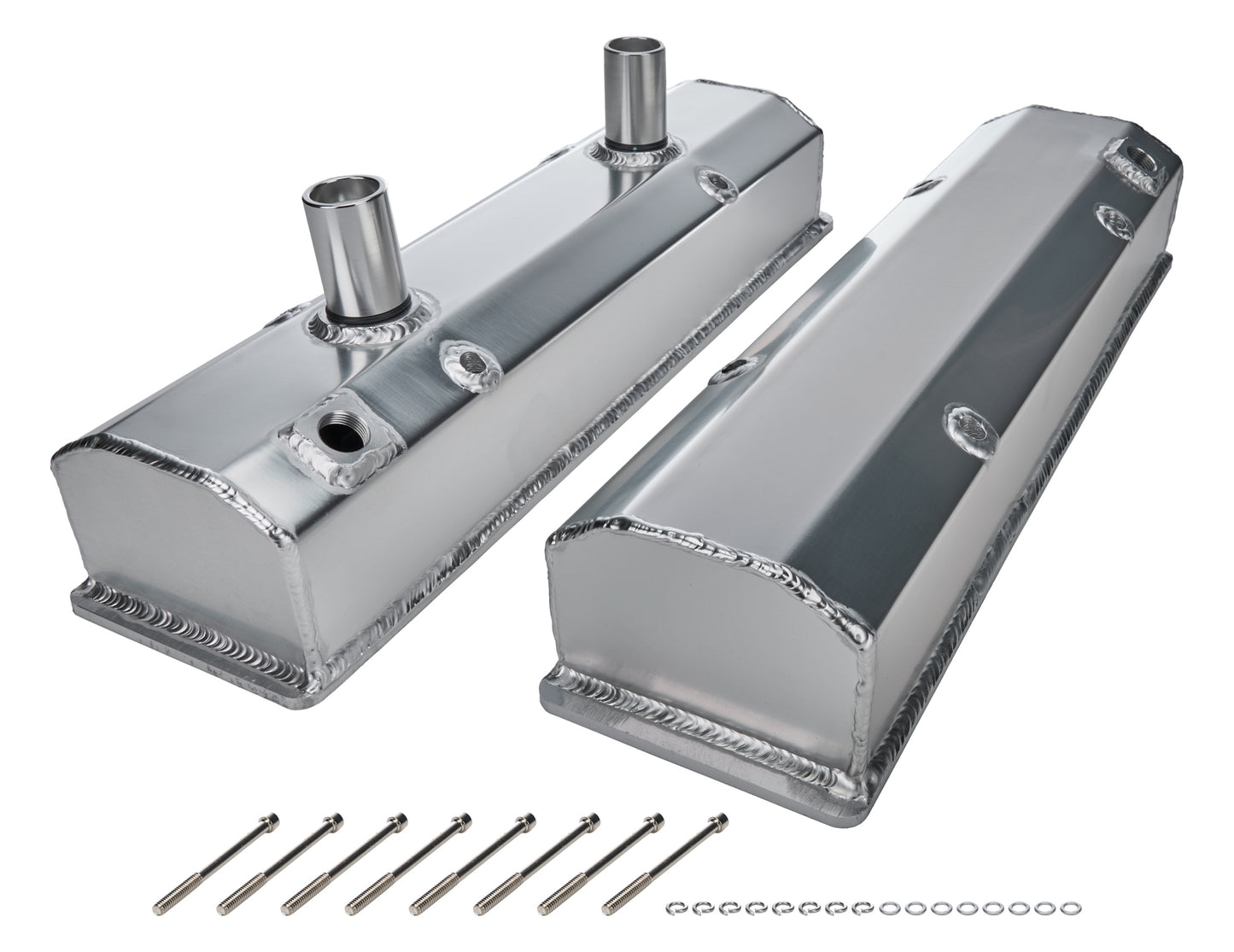 Allstar Performance ALL26171 Valve Covers SBC Fab Aluminum w/Tubes