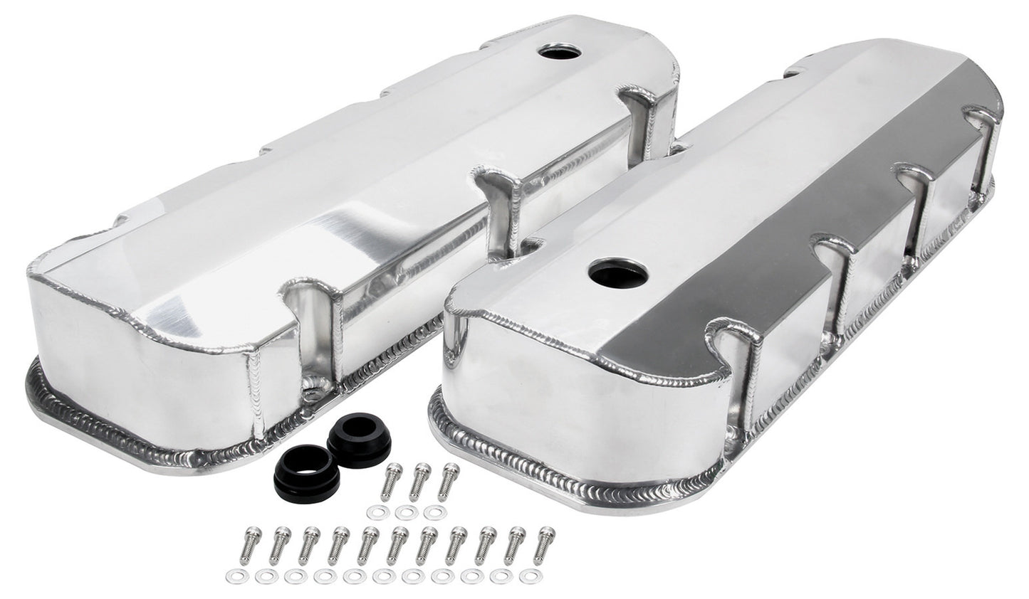 Allstar Performance ALL26177 Valve Covers BBC Fab Aluminum w/ Holes