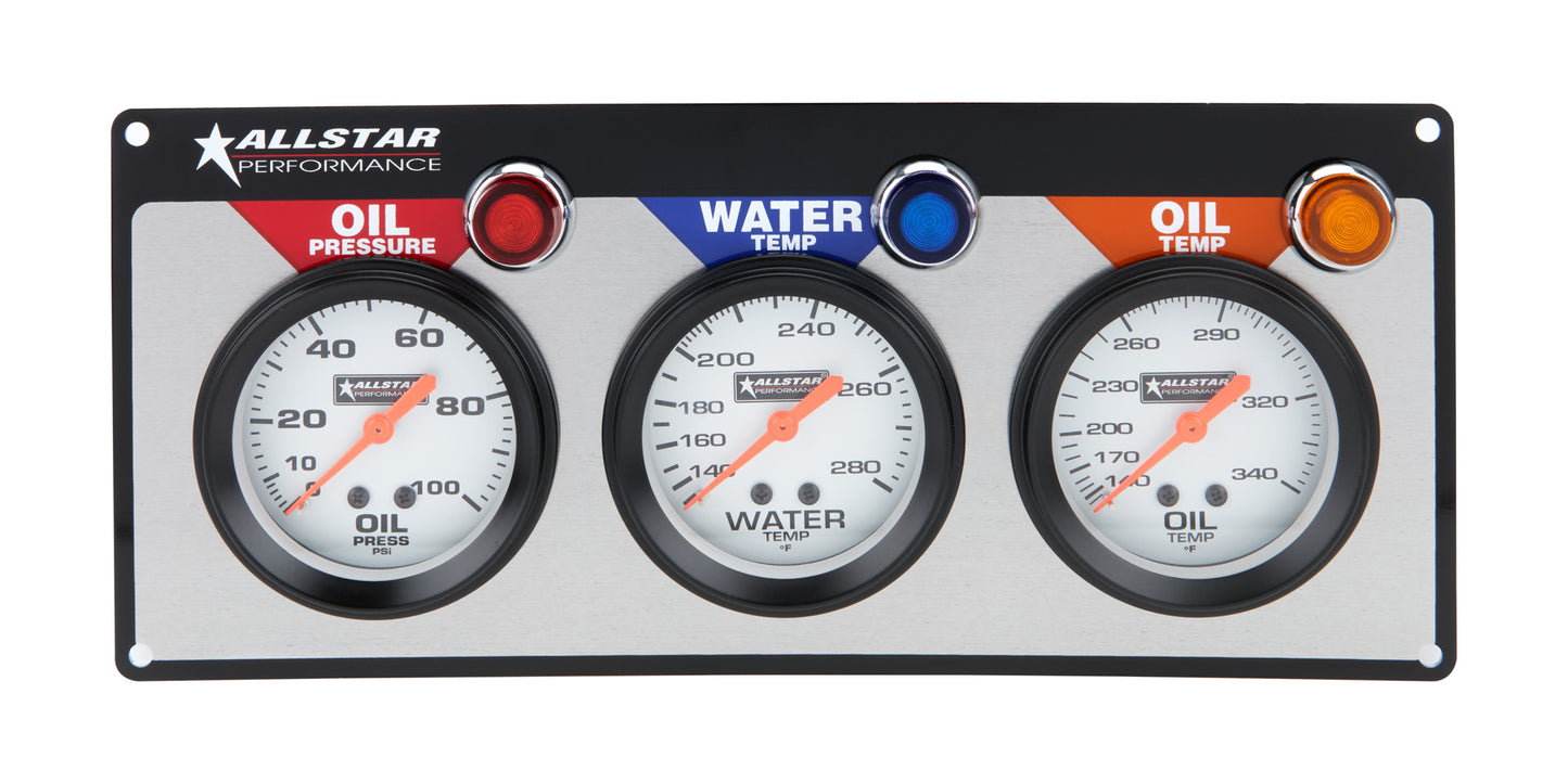 Allstar Performance ALL80091 3 Gauge Panel ALL OP/WT/OT
