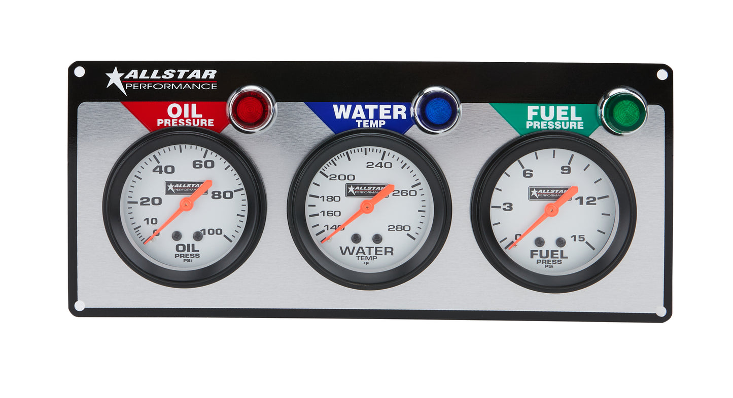 Allstar Performance ALL80092 3 Gauge Panel ALL OP/WT/FP