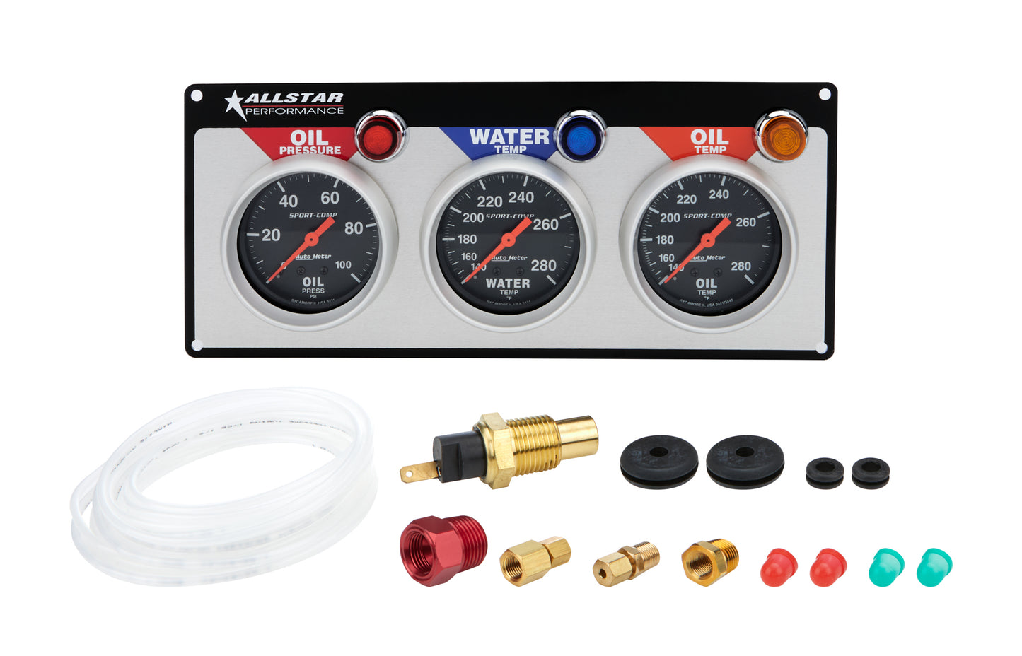 Allstar Performance ALL80112 3 Gauge Panel A/M OP/WT/OT Sport-Comp