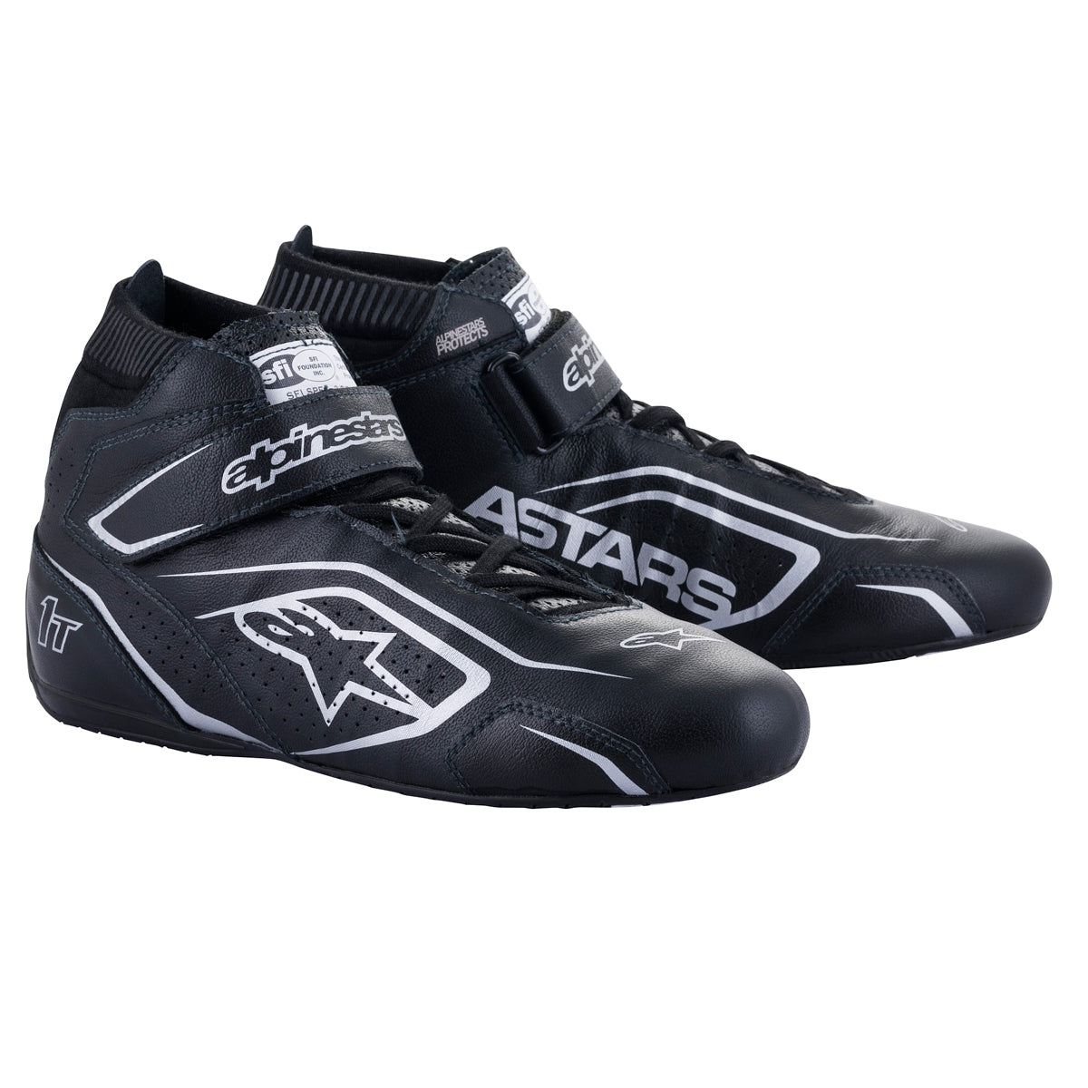 Alpinestars Usa ALP2710122-119-8.5 Shoe Tech-1T V3 Black / Silver Size 8.5