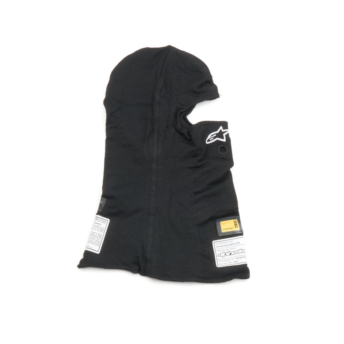 Alpinestars USA ALP4750126-10-OS Balaclava EVO V3 Black FIA / SFI