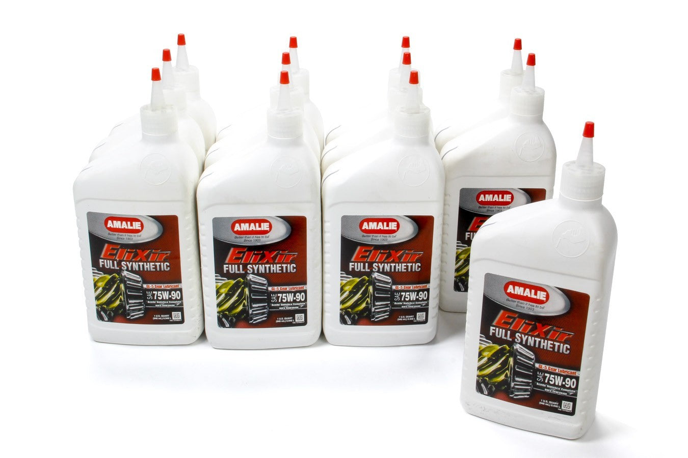 Amalie AMA160-73166-56 Elixir Full Syn GL-5 75w 90 Gear Oil Case 12x1Qt