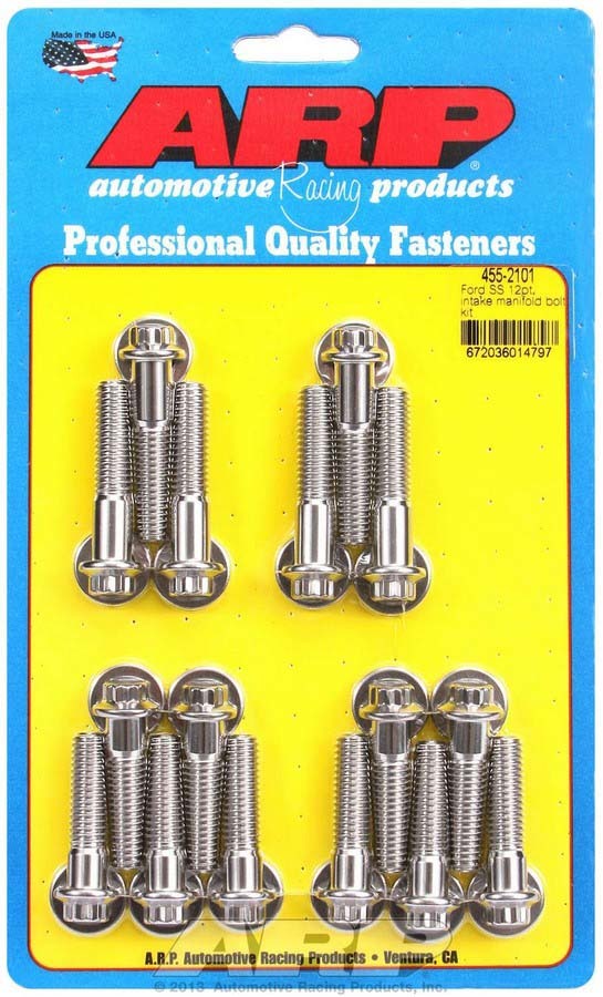 Arp ARP455-2101 Ford S/S Intake Bolt Kit 12pt.