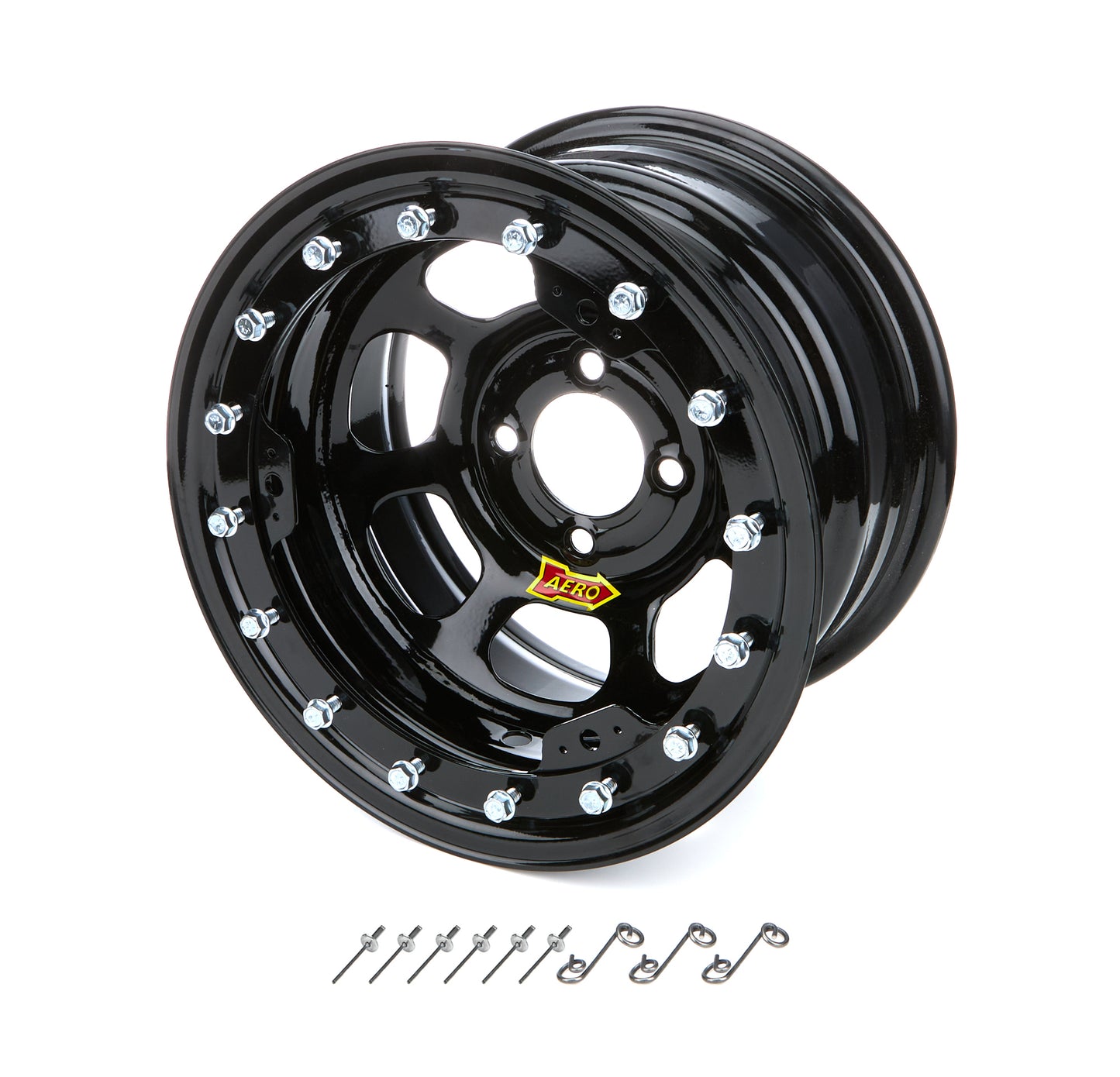 Aero Race Wheels ARW33-184030B 13x8 3in. 4.00 Black Beadlock