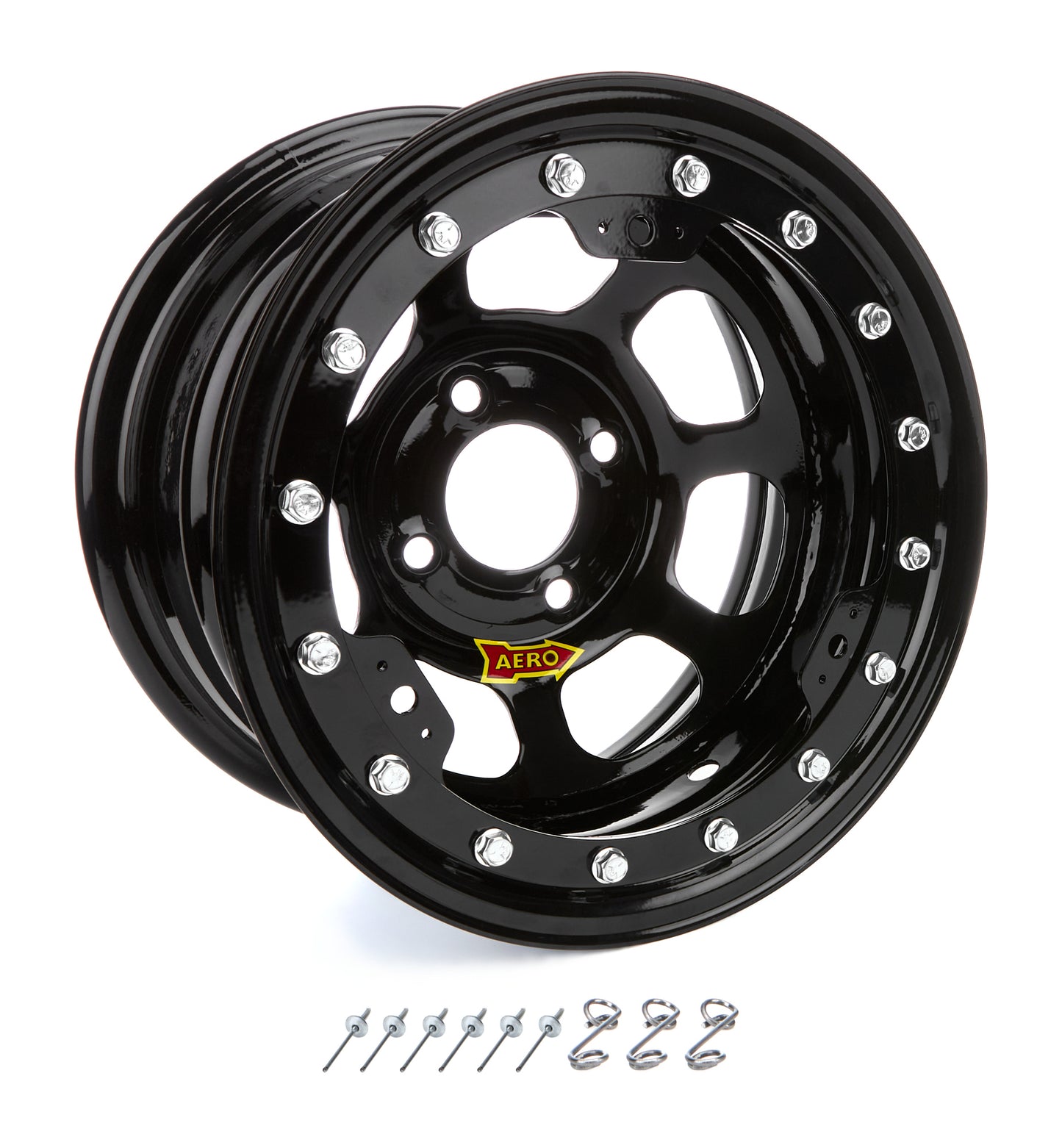Aero Race Wheels ARW33-184220B 13x8 2in. 4.25 Black Beadlock