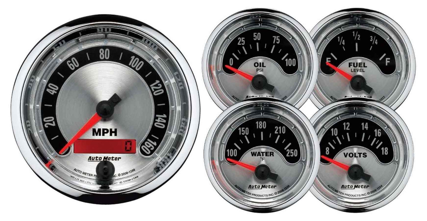 Autometer ATM1202 A/M 5-Piece Gauge Kit