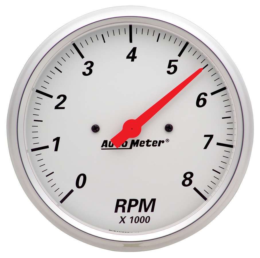 AutoMeter 1399 Gauge Tachometer 5in. 8K RPM In-Dash Arctic White