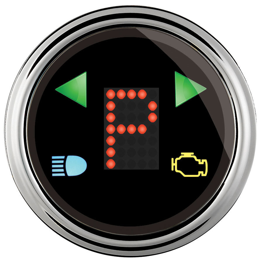 Autometer ATM1460 2-1/16 Gauge PRNDL+ Black Face Chrome Bezel