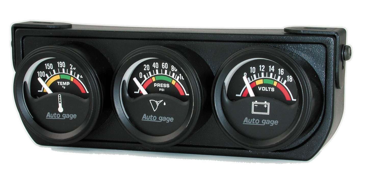 Autometer ATM2391 1-1/2in Blk Elec Gauge Panel